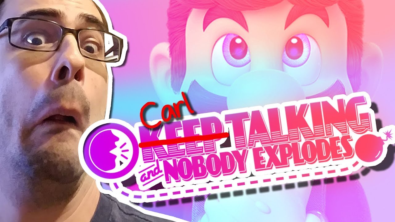 Carl Talking and Nobody Explodes (Playing Mario Maker Puzzles Blind!)