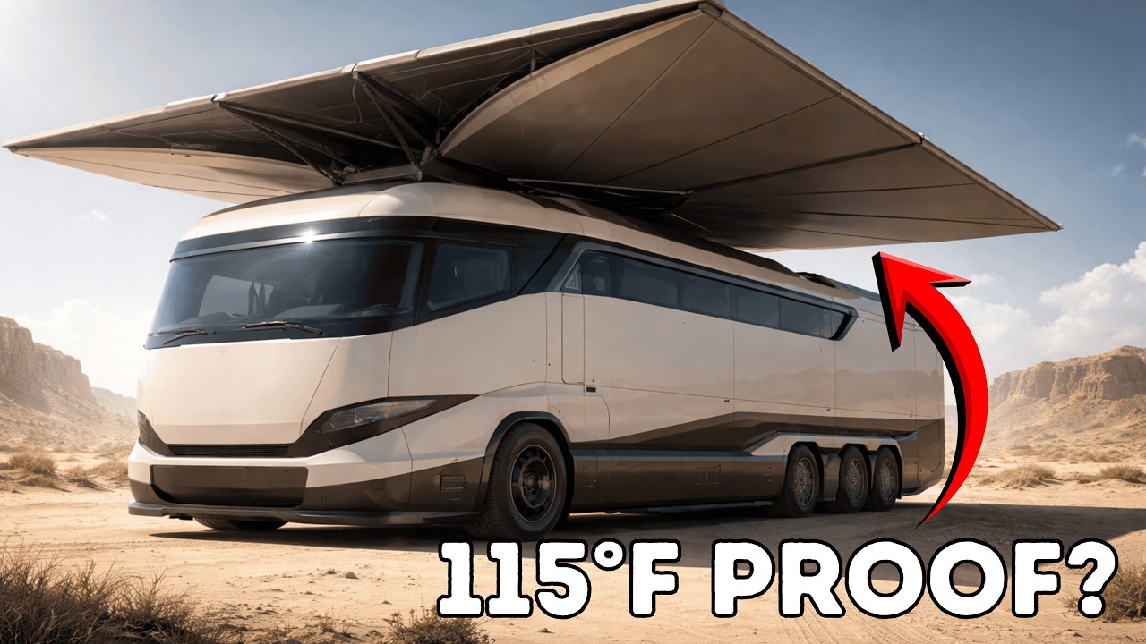 This Motorhome Unfolds Its Own SHADE HEATWAVE MODE