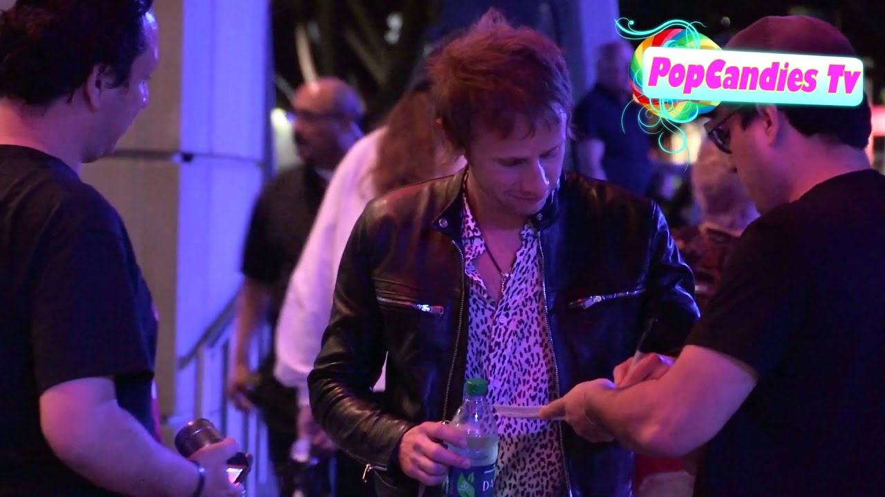 Muse Drummer Dominic Howard meeting fans after Rolling Stones' gig