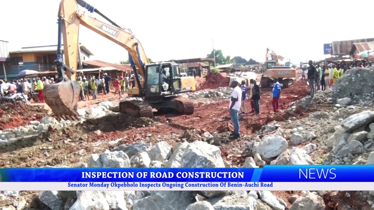 Senator Monday Okpebholo inspects Ongoing Construction Of Benin-Auchi Road