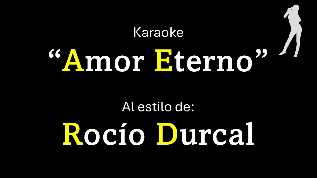 Rocio Durcal  - Amor Eterno (Versión Karaoke, sonido HQ)