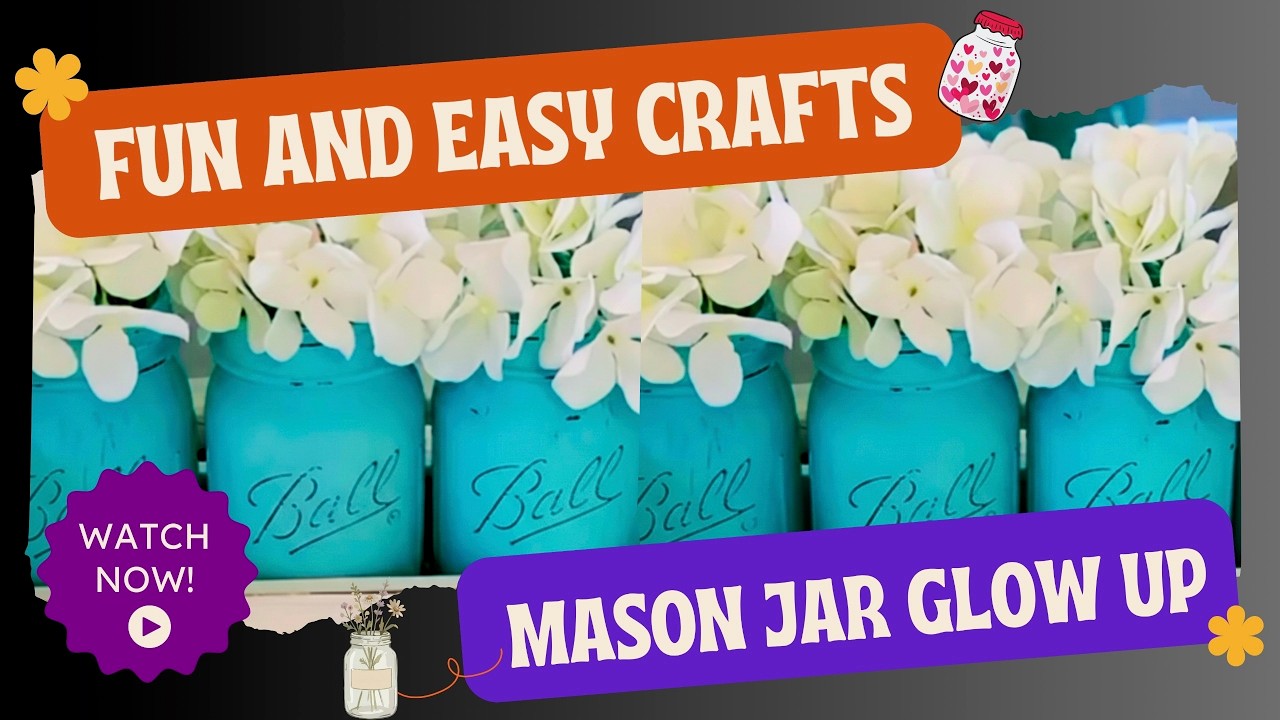 🔥 $100 Etsy Mason Jar Vases&hellip; Made for Under $15! (Budget Chalk Paint DIY)