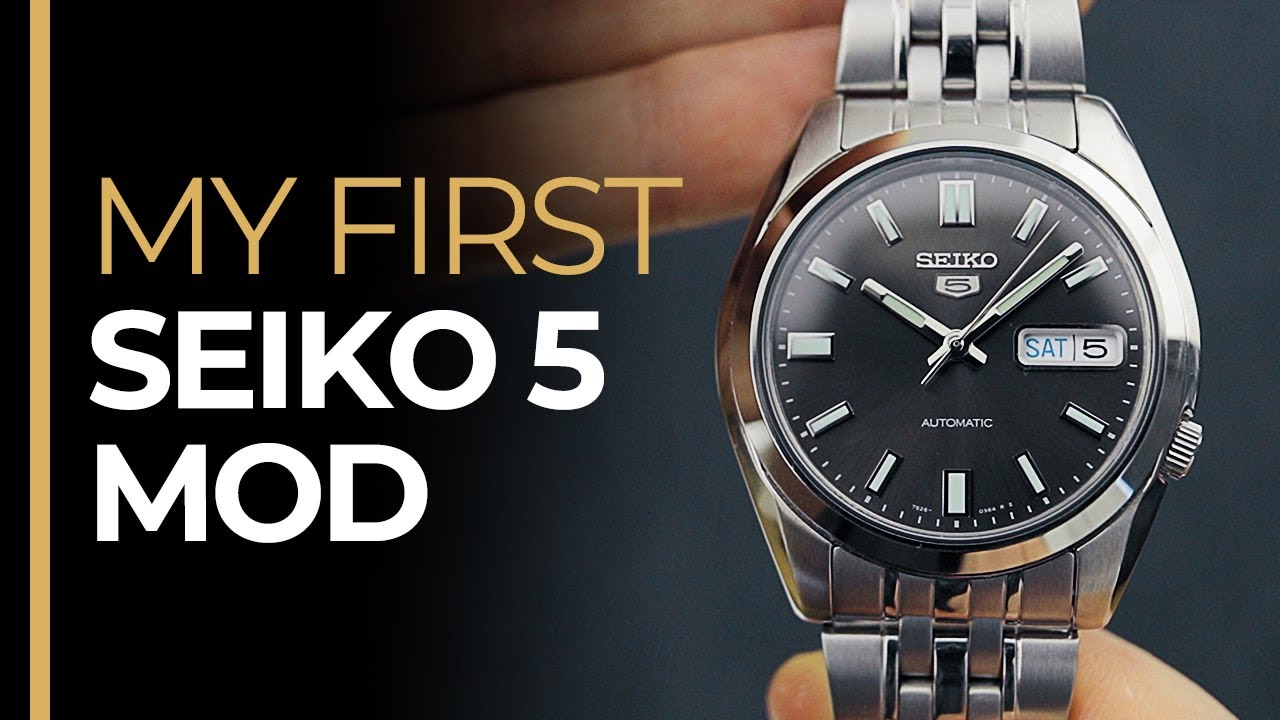 My first Seiko 5 mod! (no skills but still looks good in the end)