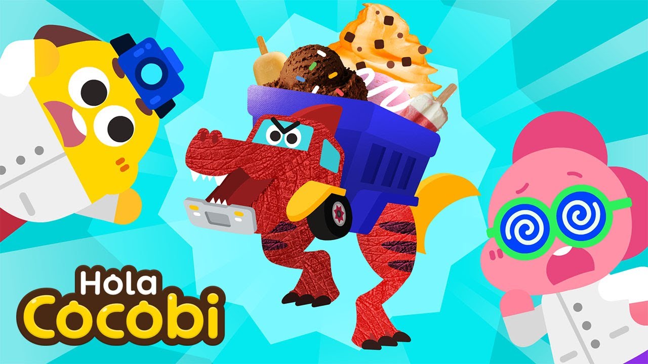 ¿Bebé T-Rex Tiburón?🦖😵Canciones Infantiles | Combinaciones Extrañas de Dr.T-rex | Hola Cocobi