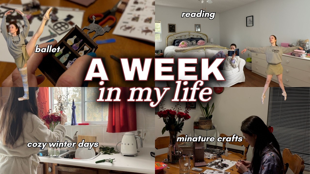 BALLET VLOG | Cozy at home vlog, dance teacher week in the life, book nooks, crafts, cozy vibes