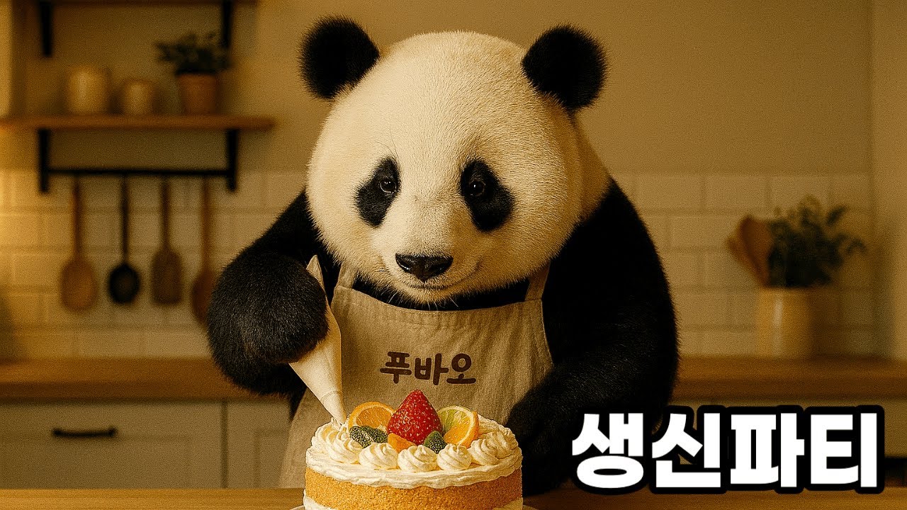 259. 바오가족들이 준비한 강바오할아버지의 생신파티 🎁🎉🎂  #ai
