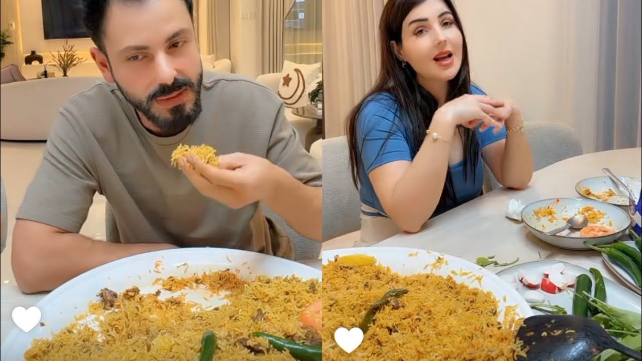 نوؤ وعصام🔥 عم يتعشو كبسه سعودي خورافي 😋😋