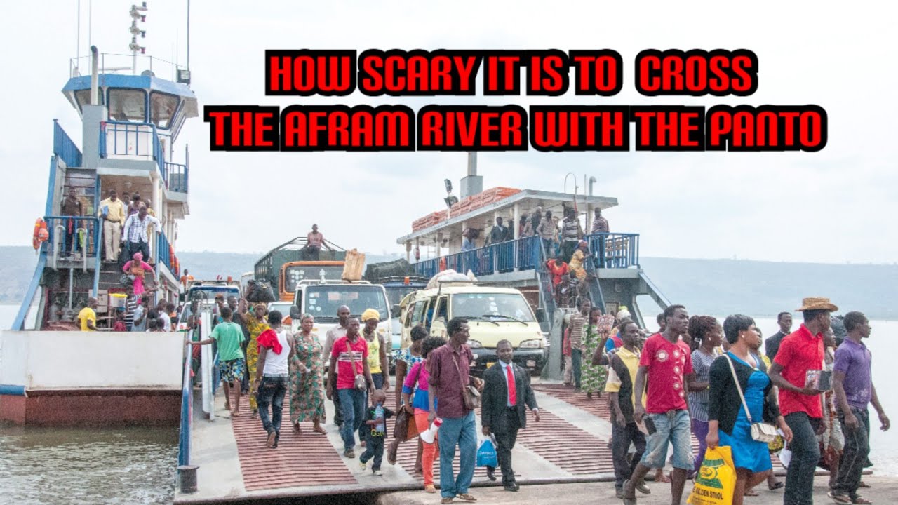 The reality of CROSSING the AFRAM RIVER. #africa #river 