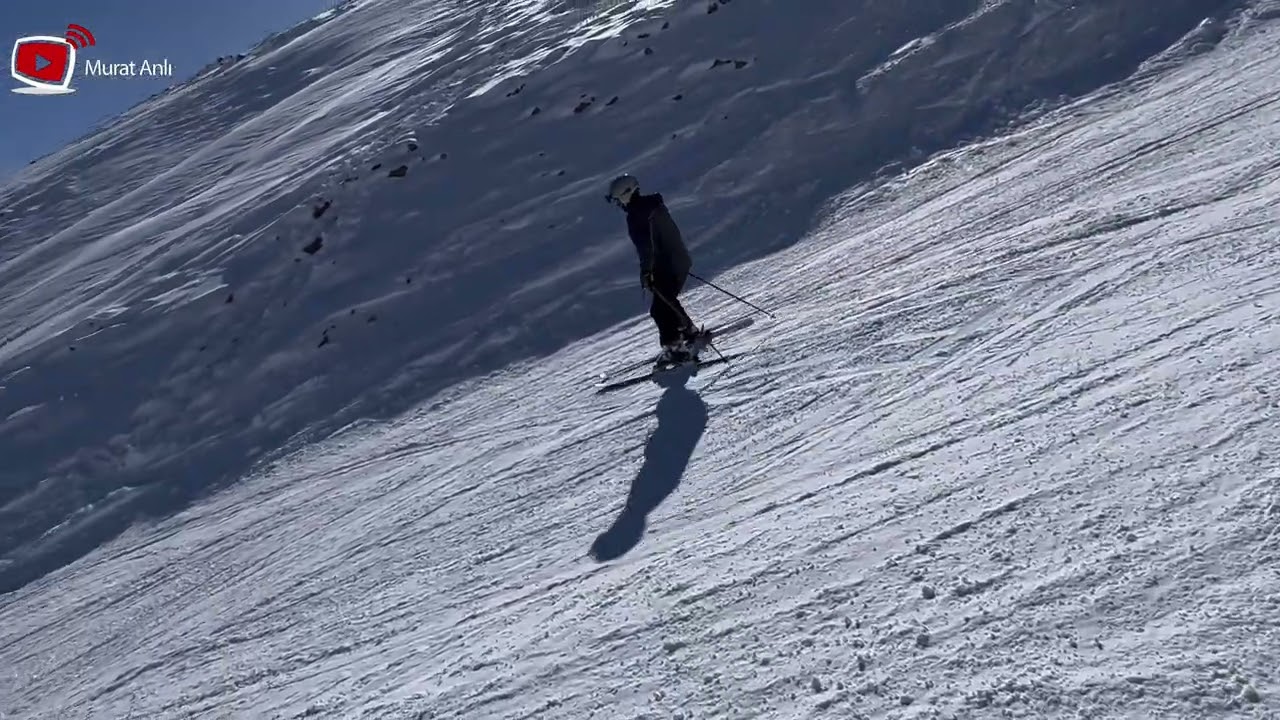 Erciyes kayak Merkezi’nde dayımı divan Pistinden  indirdim