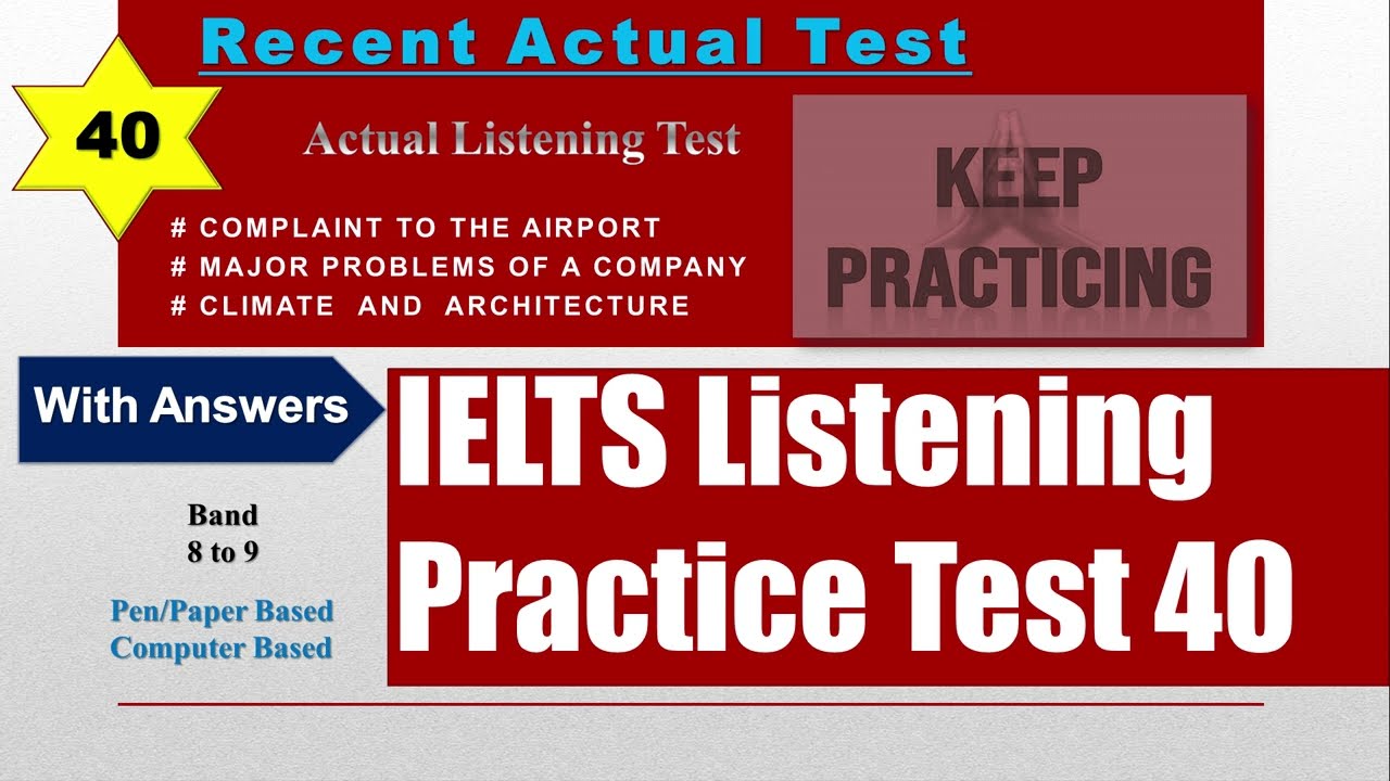 Complaint to the Airport | IELTS LISTENING PRACTICE TEST 40| Real Listening Test | easy test