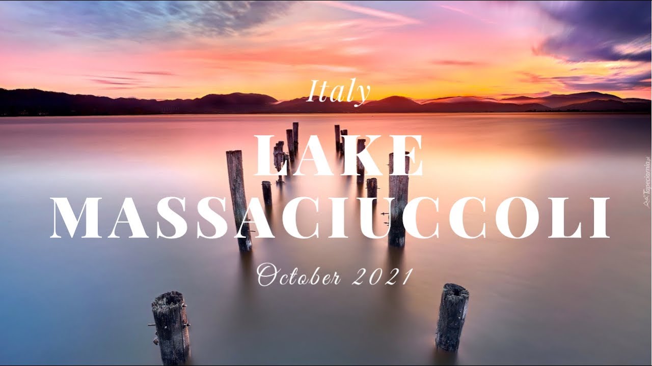 Lake Massaciuccoli in the Province of Lucca, Tuscany, Italy. October 2021