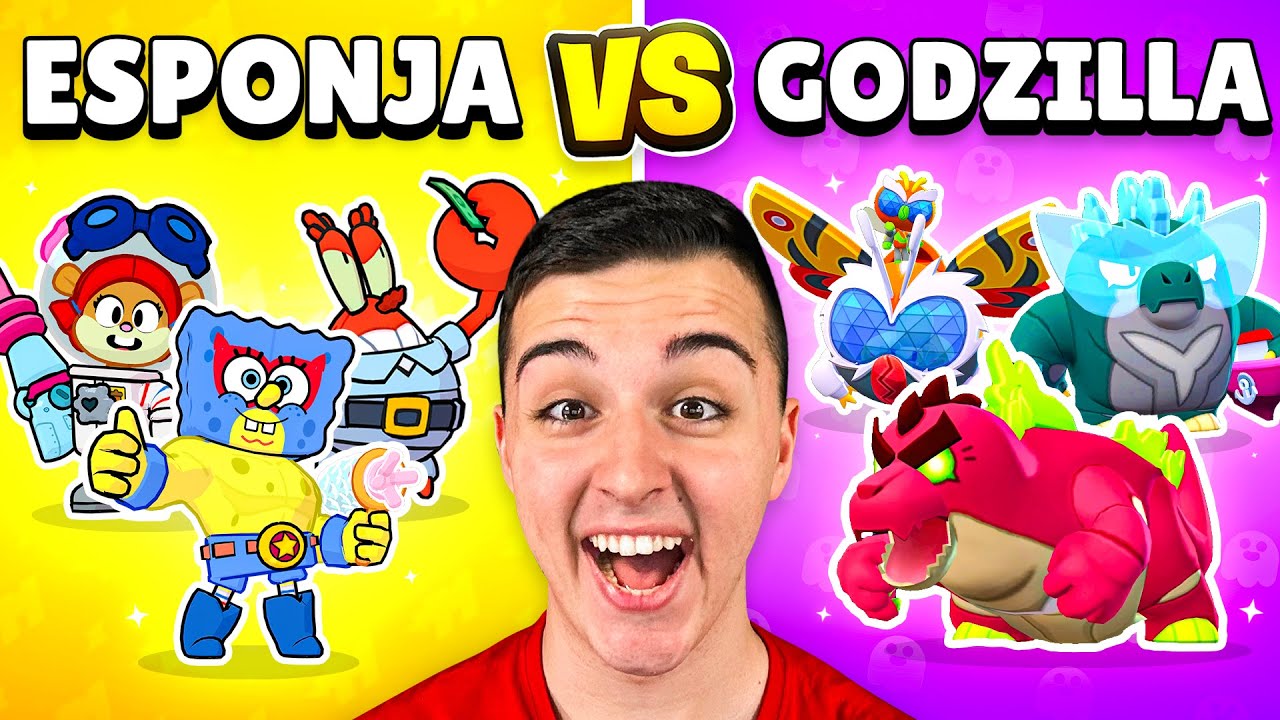 BATALLA DE COLABORACIONES en BRAWL STARS 😱 BOB ESPONJA vs GODZILLA 🚨