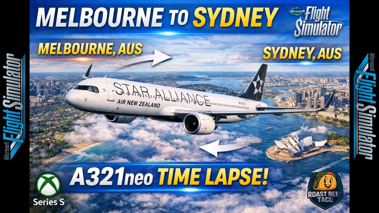 Air New Zealand A321neo Timelapse | Melbourne (YMML) → Sydney (YSSY) | MSFS 2020 Xbox Series S