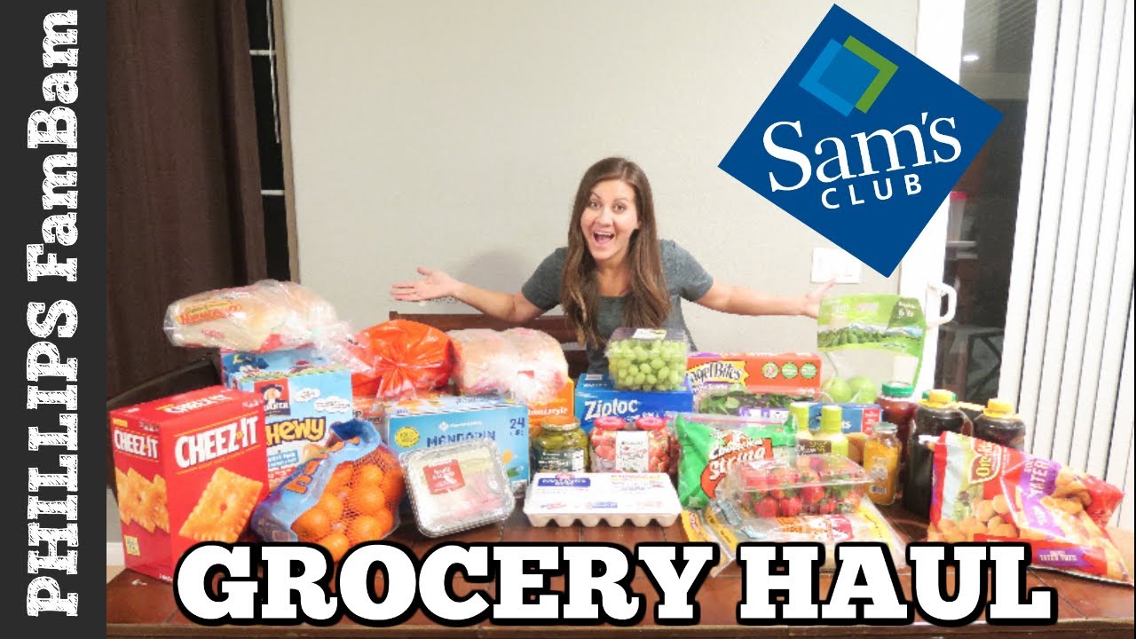 MASSIVE SAM'S CLUB GROCERY HAUL on a BUDGET | HUGE LARGE FAMILY GROCERY HAUL | PHILLIPS FamBam Hauls