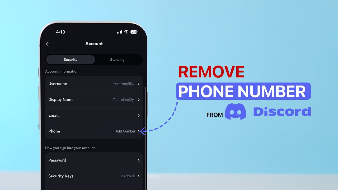 Как удалить номер телефона из аккаунта Discord?