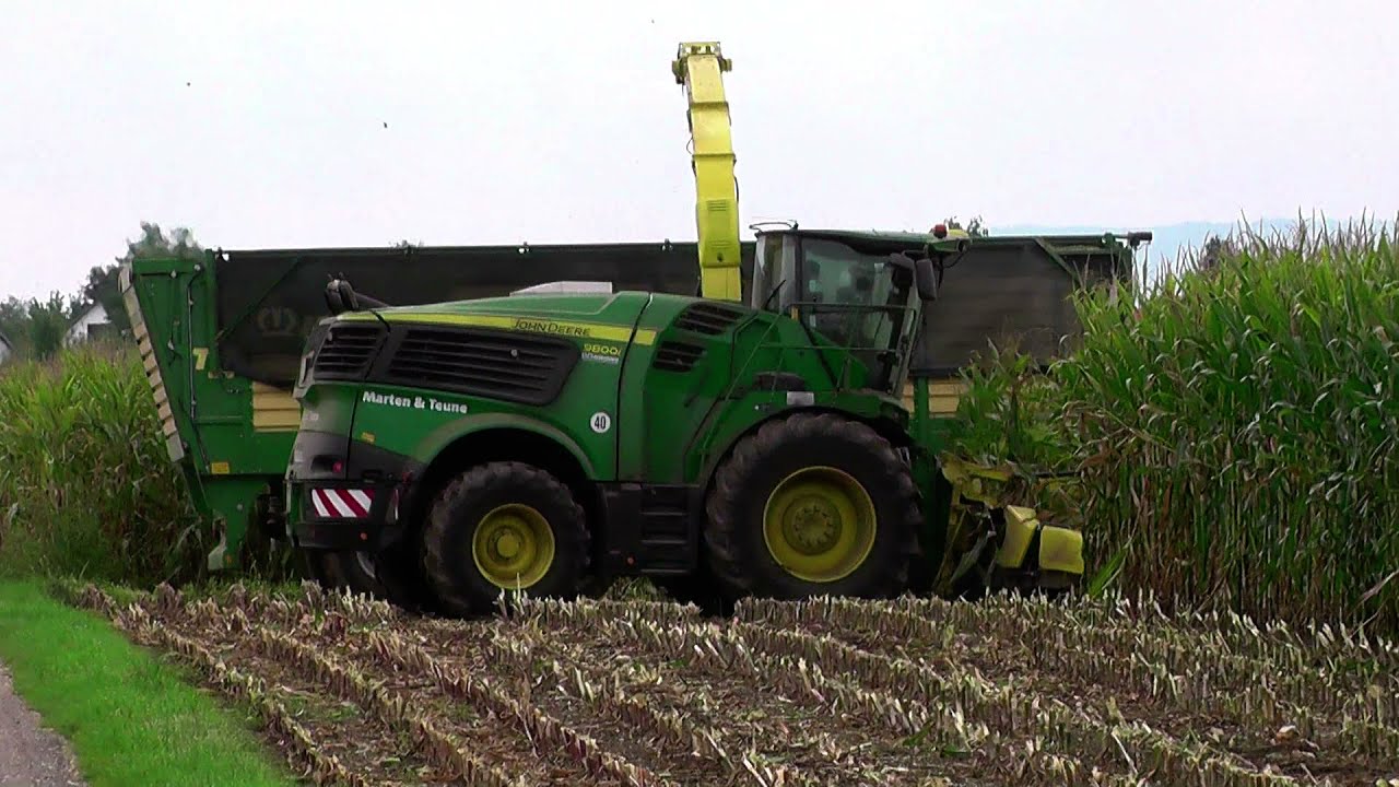 Maishäckseln 2021 mit John Deere 9800i Häcksler u. Kemper 490 Plus Schneidwerk