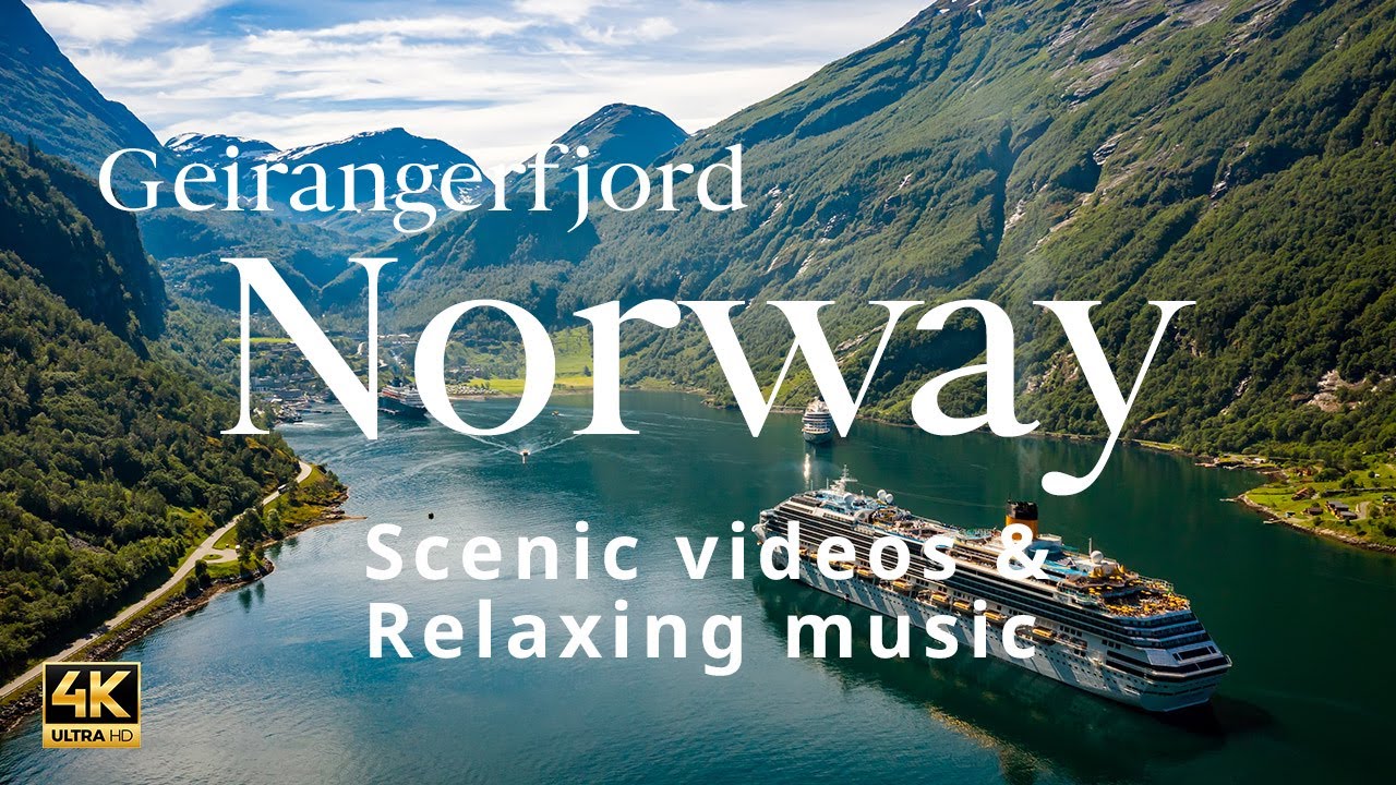 4K Scenic videos with relaxing music, 4k Beautiful nature Norway, Beautiful music instrumental 4K