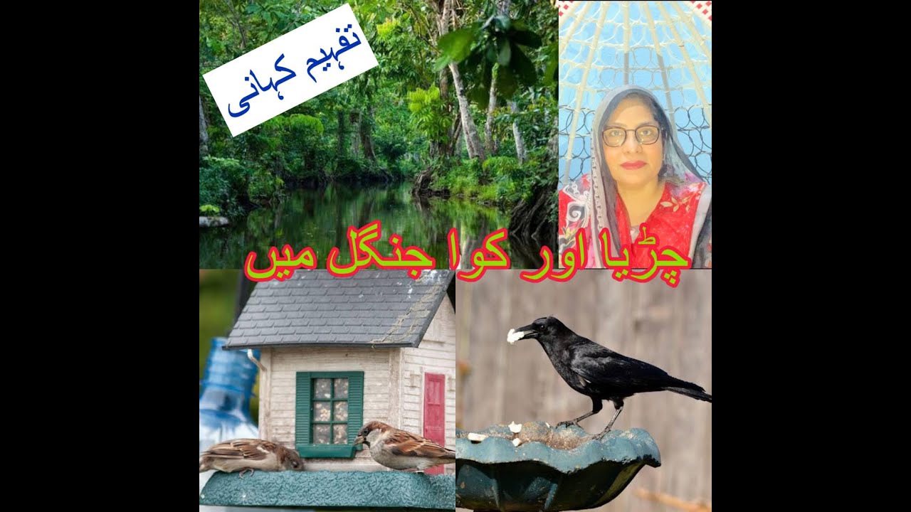 Comprehension story تفہیم کہانی 😊 چڑیا اور کوا جنگل میں