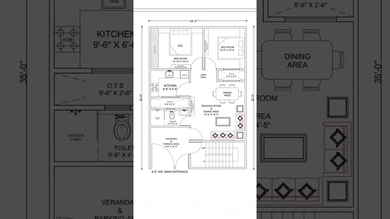 25x35 house plan | 25x35 house design | 25x35 house plan with car parking