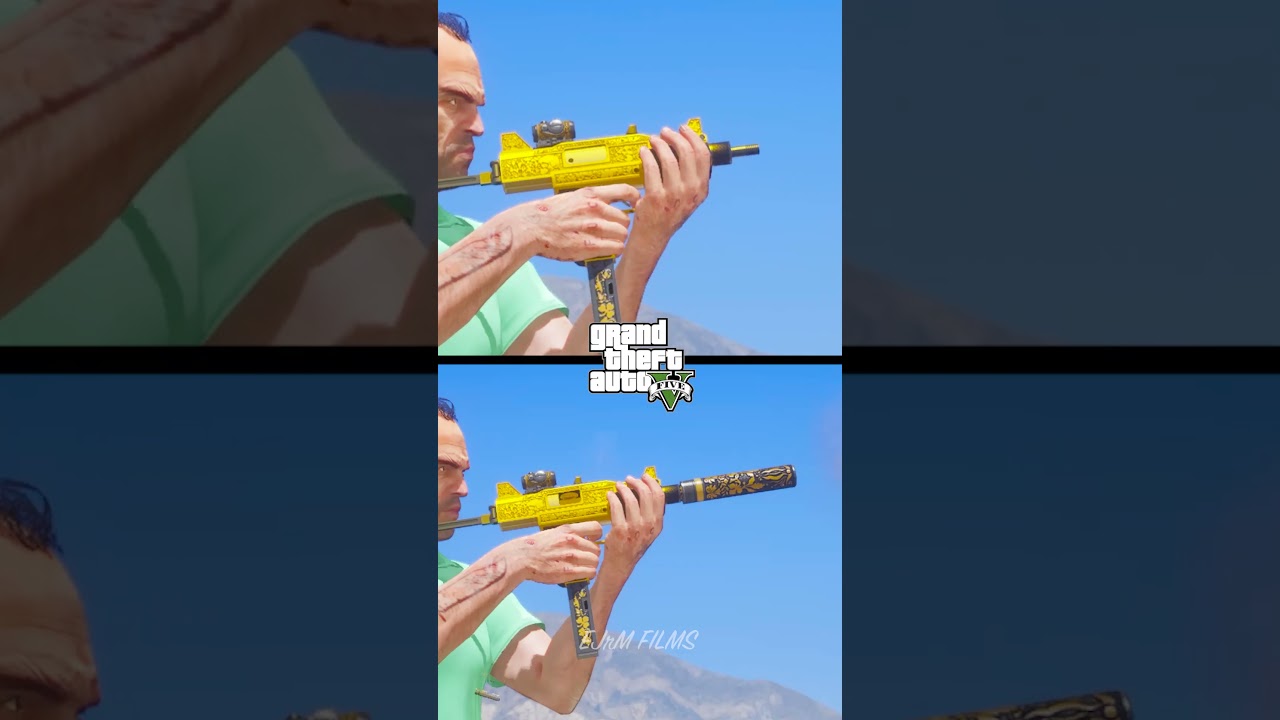 Silenced Uzi vs Uzi #gta5