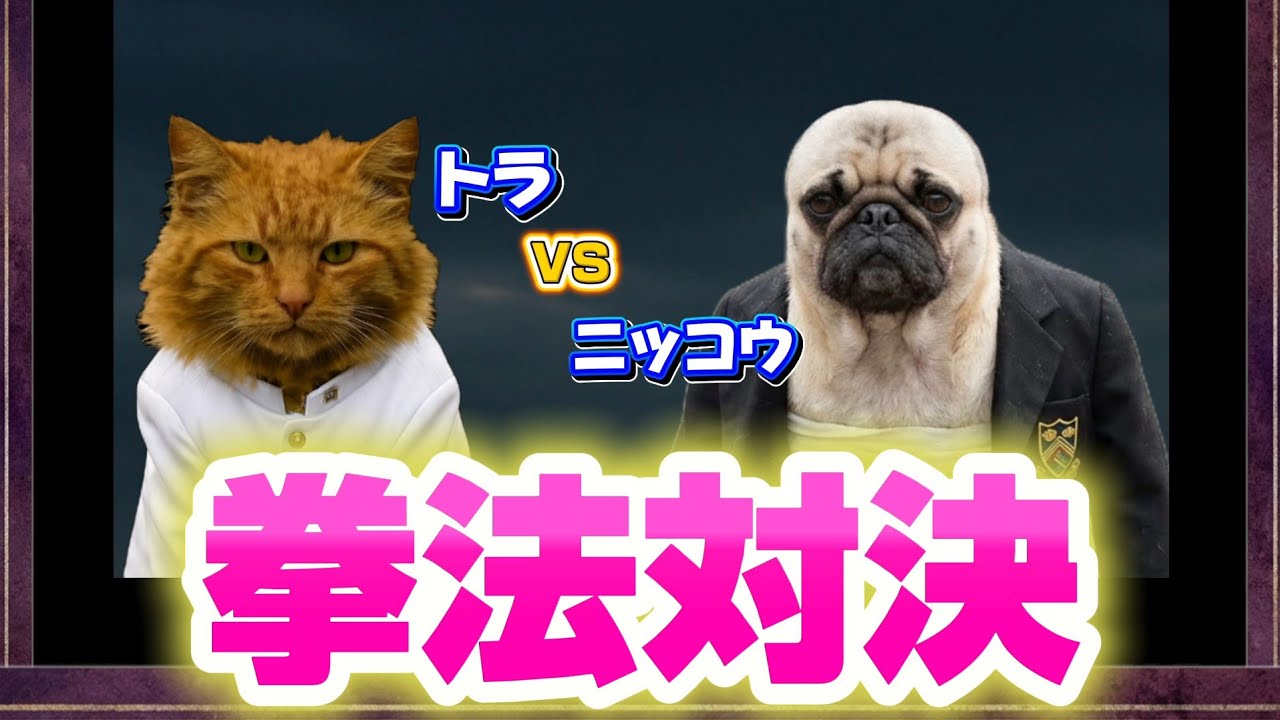 【AIねこ】無双‼️にゃんこ塾🐾第9話🌟🌟拳法対決✨トラVSニッコウ💥