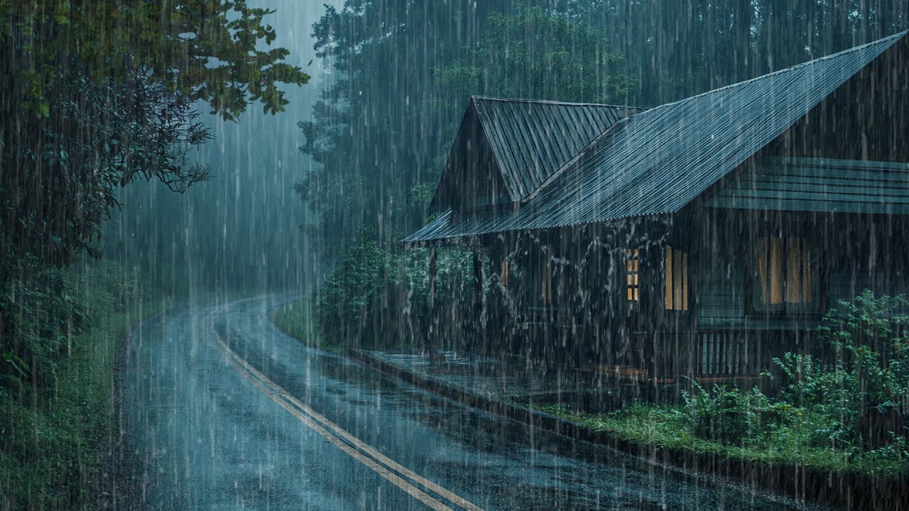 Está Tudo Bem Descansar Hoje, Durma Melhor com Sons de Chuva no Telhado à Noite