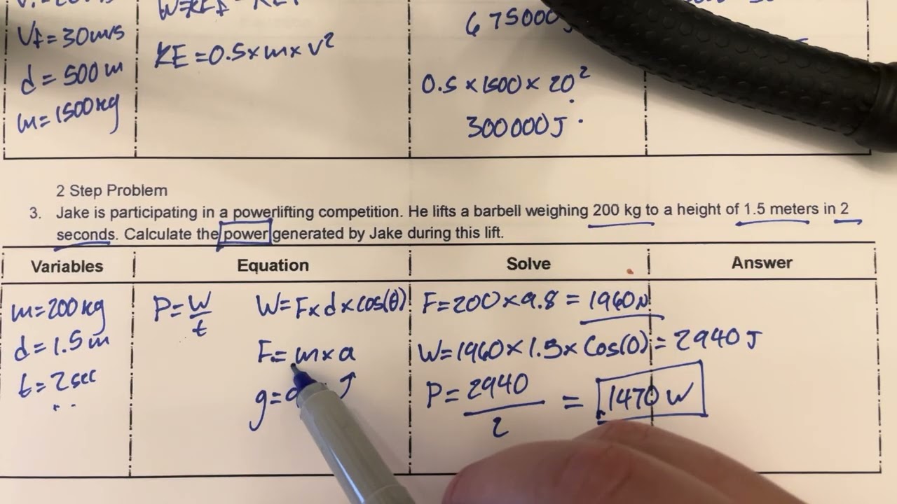 Unit 6: Solving for Work and Power