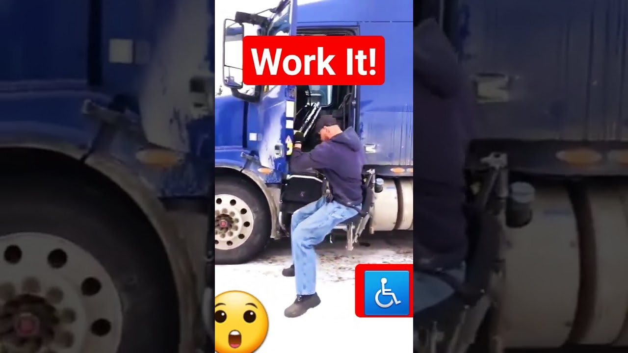 Truck Driver won't let a Wheelchair Stop Him. #shorts #truck #cdl #driving #highway #big rig #semi