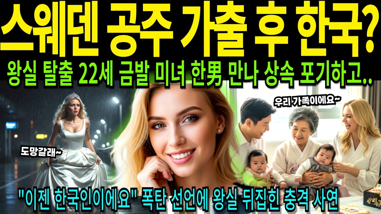 20살 스웨덴 공주 한국 편의점에서 발견 1년 뒤 밝혀진 충격 정체에 시댁 발칵 [해외감동사연]