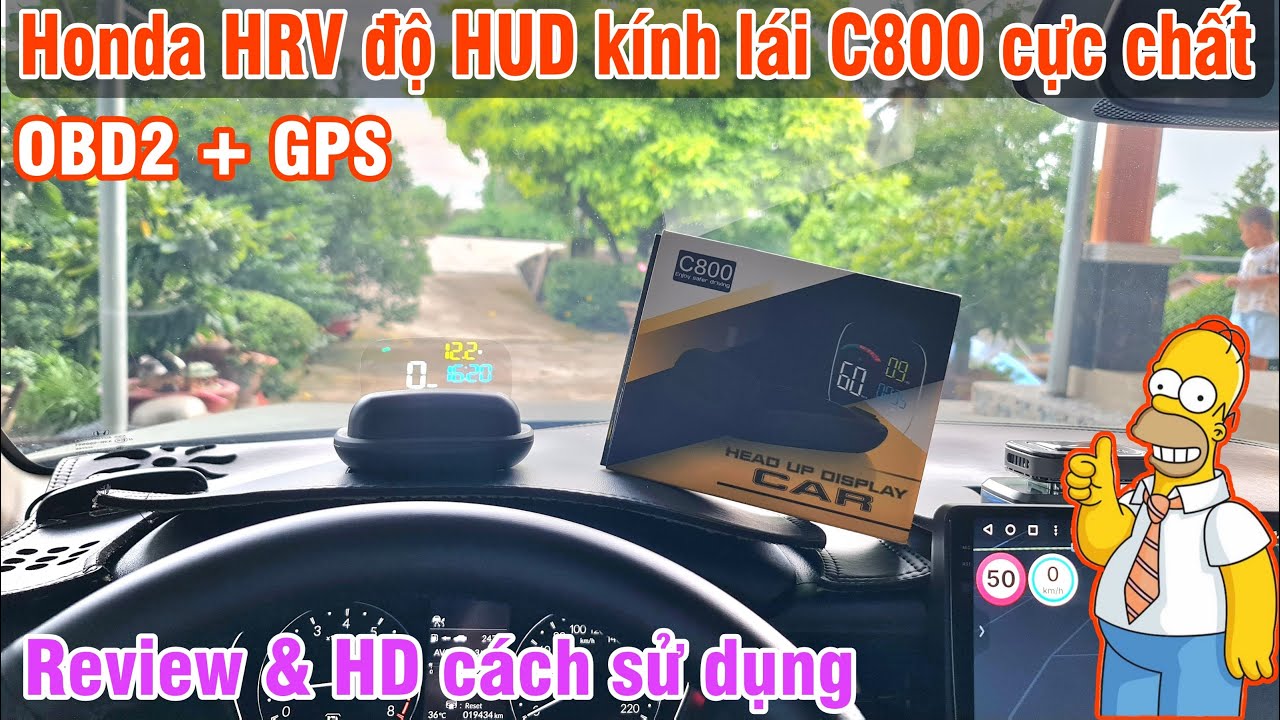 Honda HRV G độ HUD kính lái C800 có GPS cực chất - Review và hướng dẫn cách sử dụng HUD C800