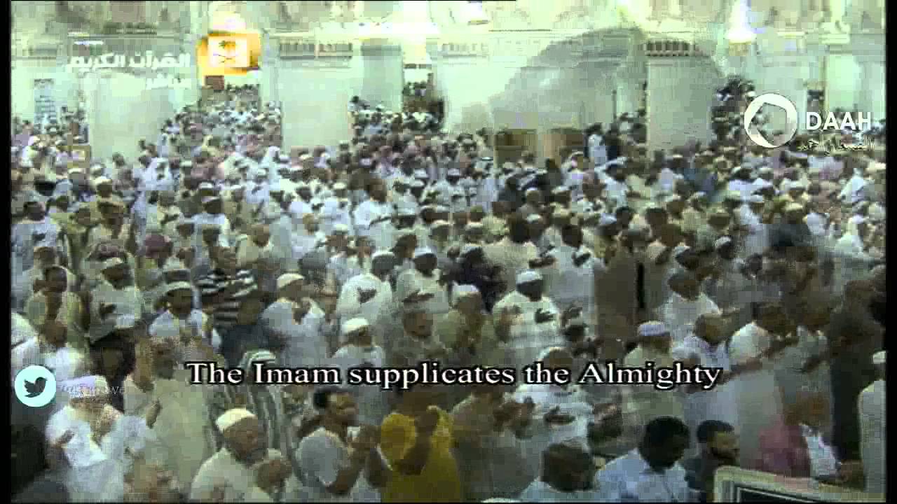 الشيخ عبدالله الجهني كما لم يبكي من قبل بكاء يقطع القلوب في دعاء ليلة 15 رمضان1436