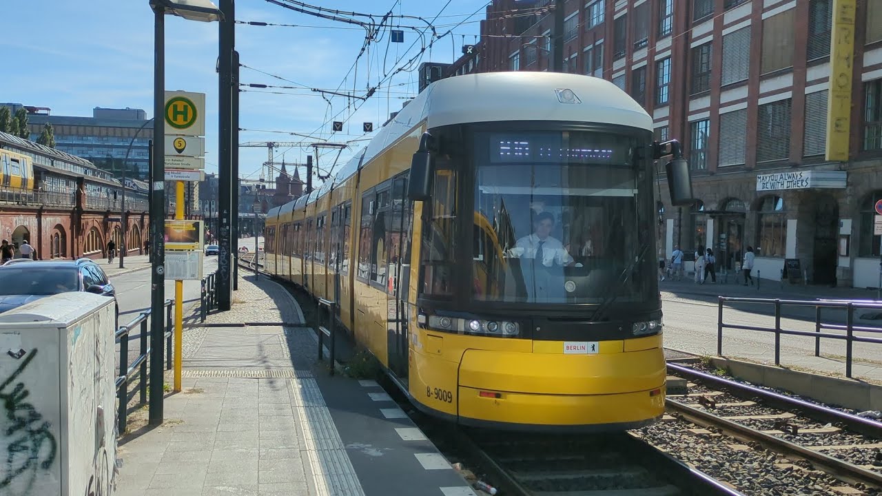 Tram Berlin|Mitfahrt im F8Z auf der M10 von S+U Warschauer Straße bis U Turmstraße