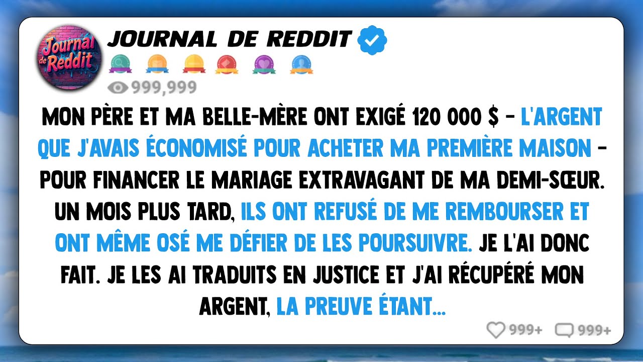 J'ai poursuivi mes parents en justice après qu'ils aient volé l'argent que j'avais économisé pour ma