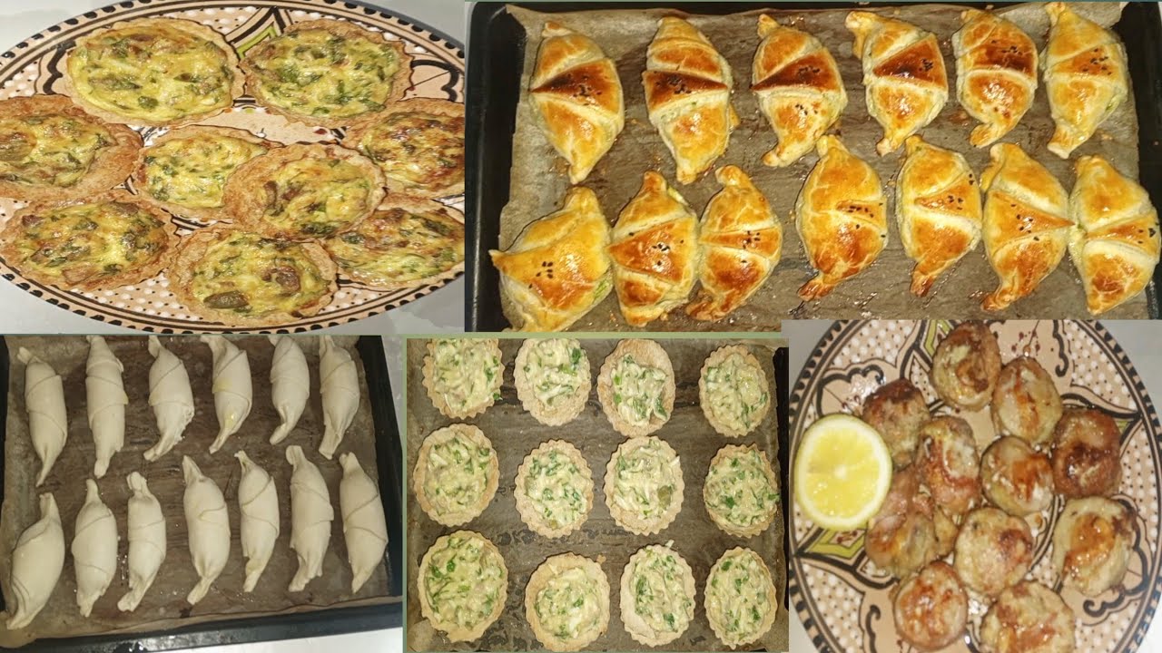 مملحات بنينة في الدار 😋 باركات مالحة👌 + كوروسون مالحة 🥐+ رولي الدجاج بالجبن والجونبون🍗🧀