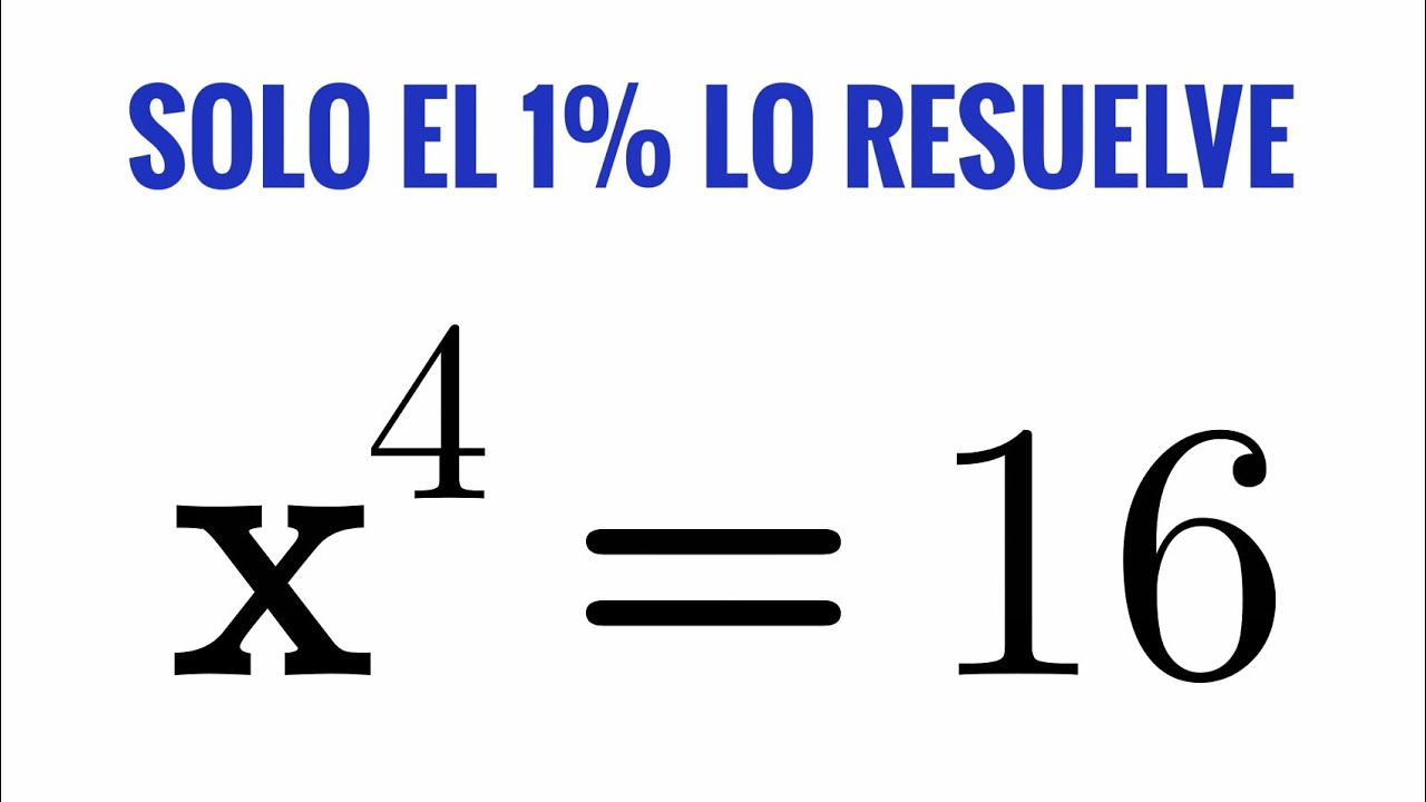 ¿Puedes hallar los cuatro valores de x?/Es fácil al factorizar