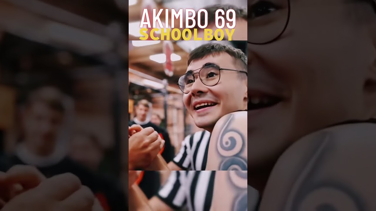 Different LEVELS of STRENGTH‼️😱💀 AKIMBO69 vs SCHOOLBOY #shorts #armwrestling