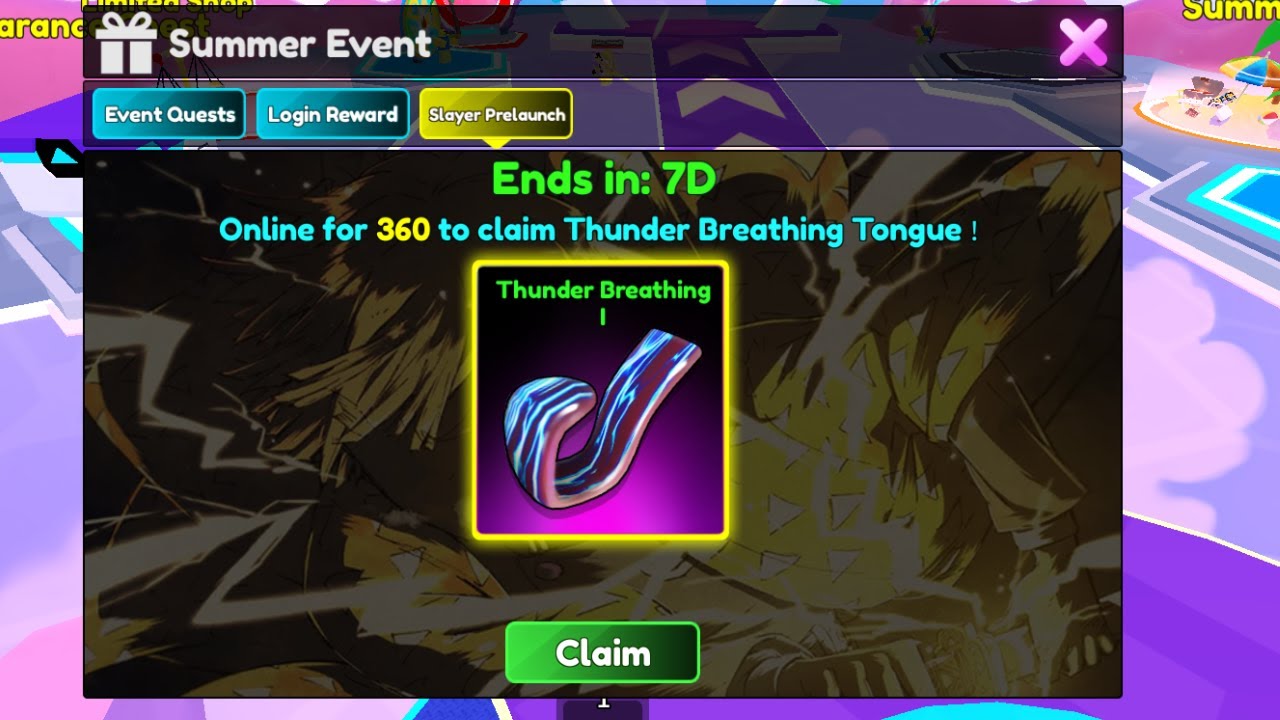 Roblox tongue battles Thunder Breathing