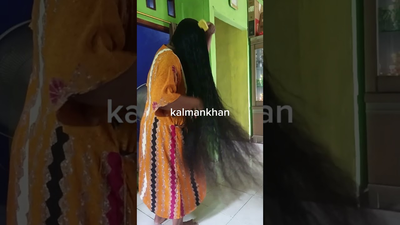Rambut panjang setelah keramas di sanggul part 2