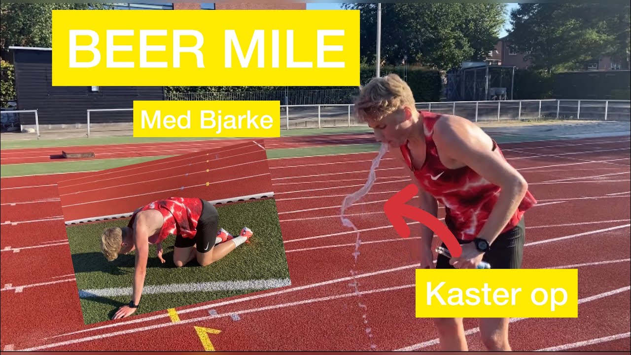 Bjarke forsøger sig med en beer mile! Og kaster op!