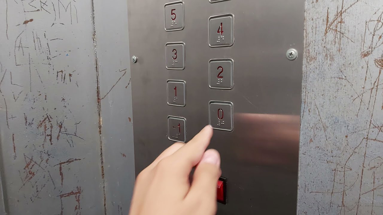 Old 1970s Daka Traction Elevator At Serdar Janka Vukotića 24, Belgrade, Serbia