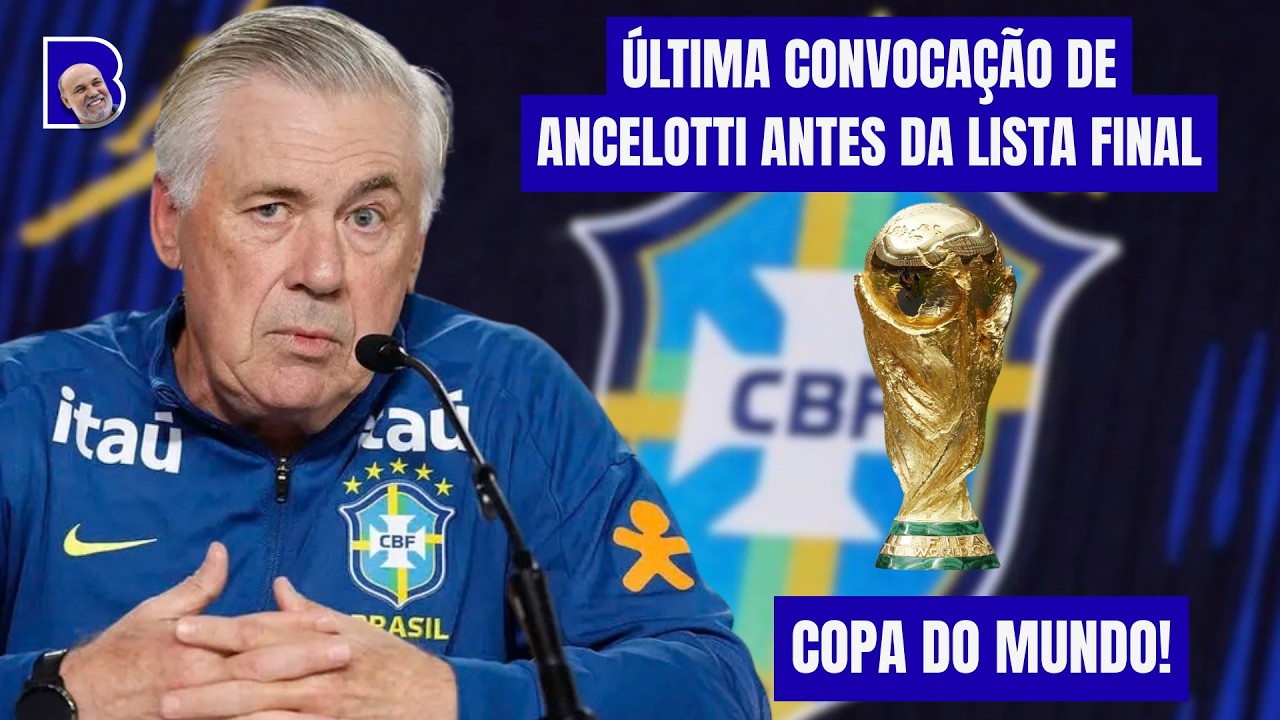 Técnico Carlo Ancelotti convoca a seleção para amistosos contra França e Croácia