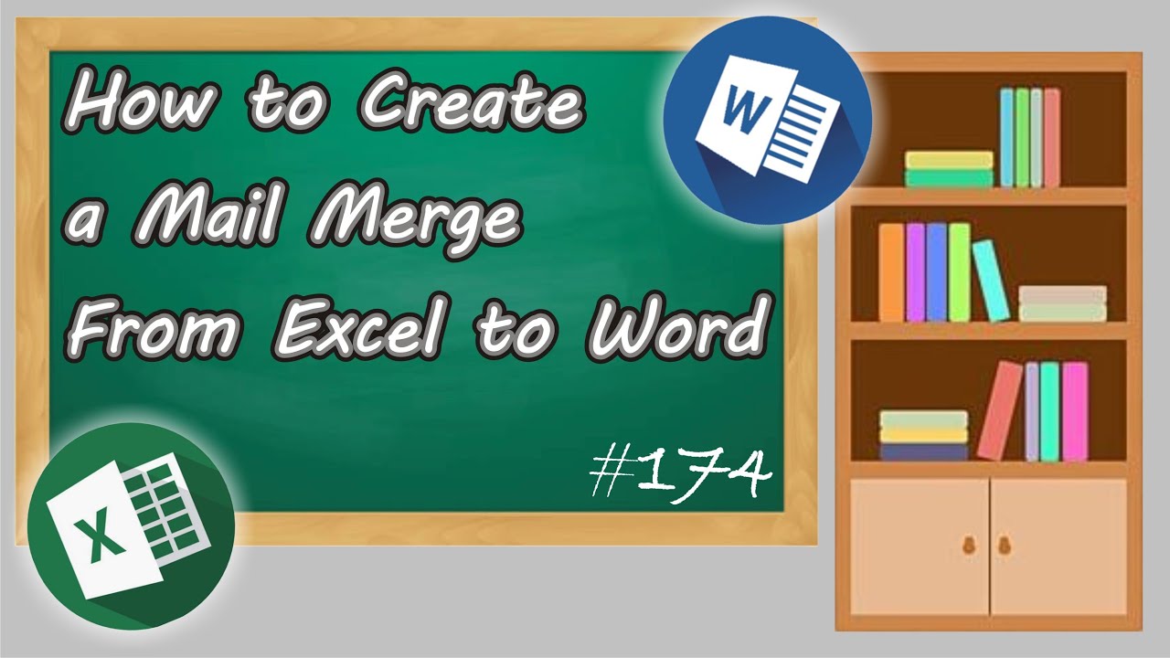 Как создать слияние почты из Excel в Word #174
