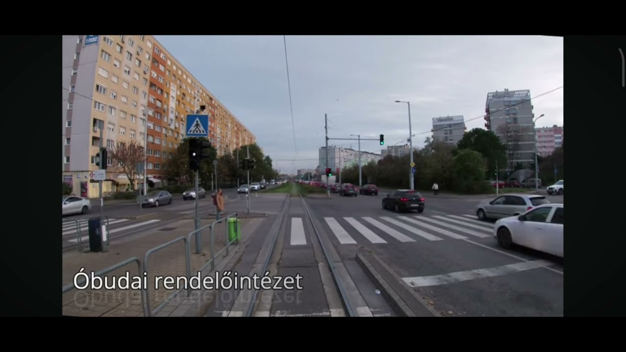 1A villamos B&eacute;csi &uacute;t-V&ouml;r&ouml;sv&aacute;ri &uacute;t Szentl&eacute;lek t&eacute;r part 1