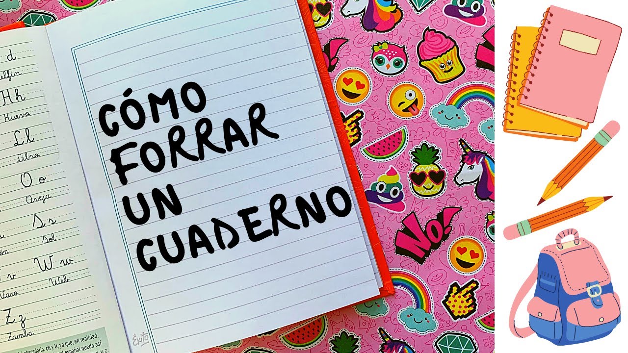 &iquest;C&oacute;mo FORRAR un CUADERNO de TAPA DURA? 📓 📖
