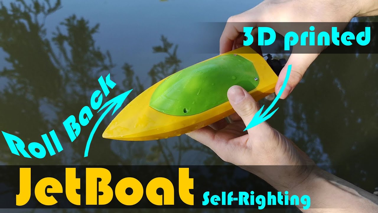 3D Printed RC JET Boat with JET Drive - Self-Righting