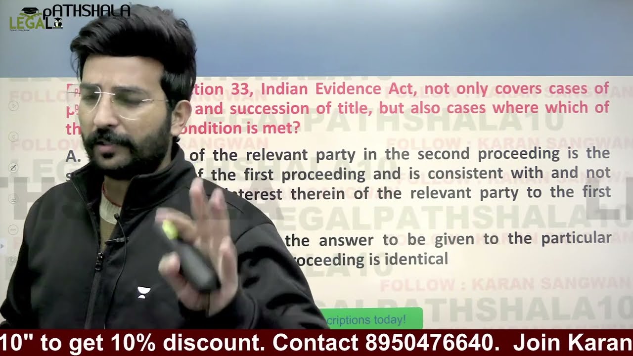 Evidence Act Most Important Questions for Judiciary Exams by Karan Sangwan sir