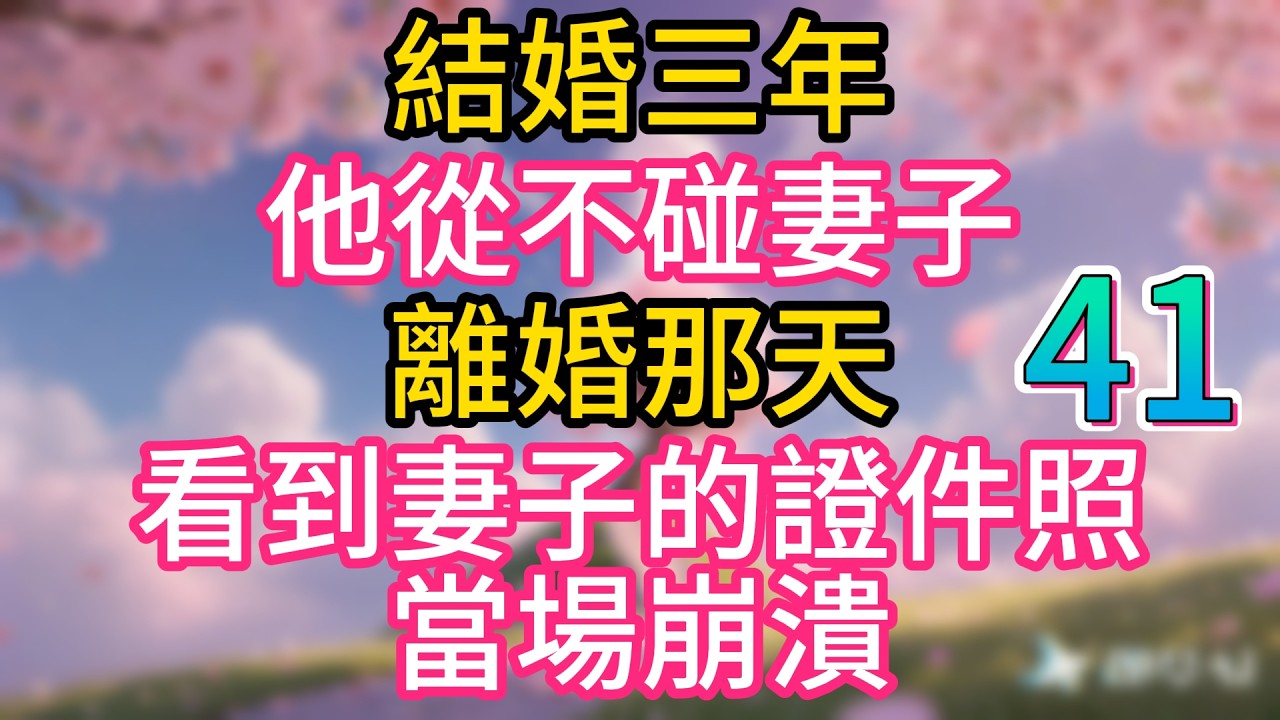 第四十一集：結婚三年，他從不碰妻子，離婚那天，看到妻子的證件照，當場崩潰