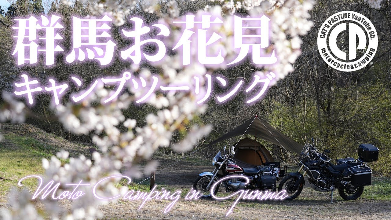 【沼田城】群馬でお花見キャンプツーリング【テネレ700 / エストレヤ】