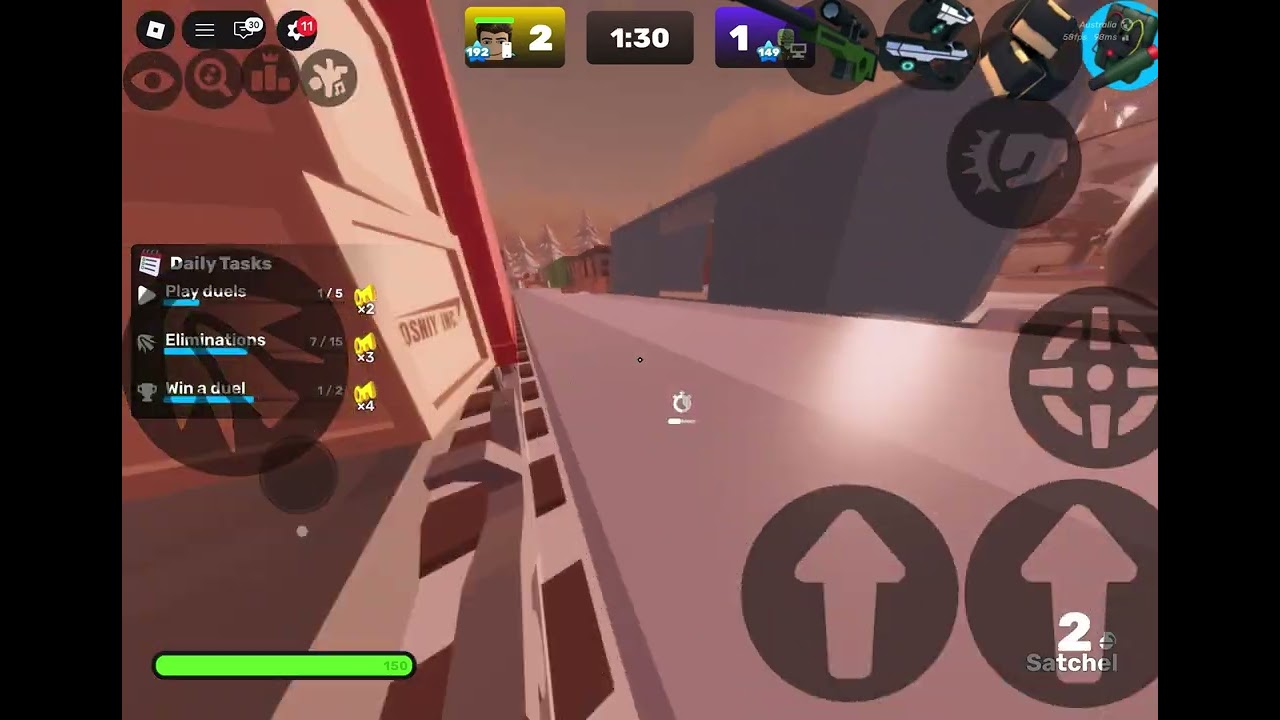 Played Roblox rivals with my friend 