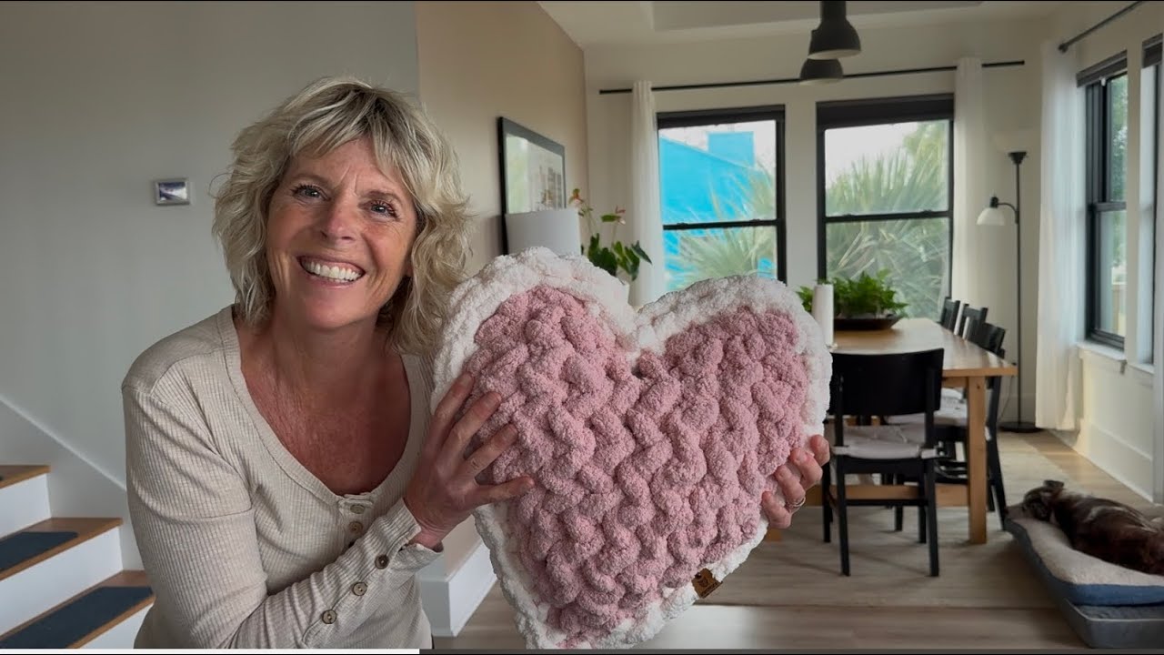 Herringbone Heart Pillow Tutorial